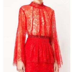 Alice McCall Lace Sheer Blouse